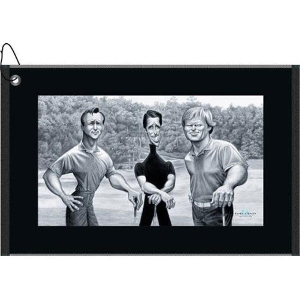 Devant Devant DVST18466H-HDR The Big Three Hi-Def Photo Golf Towel - Black & White DVST18466H-HDR